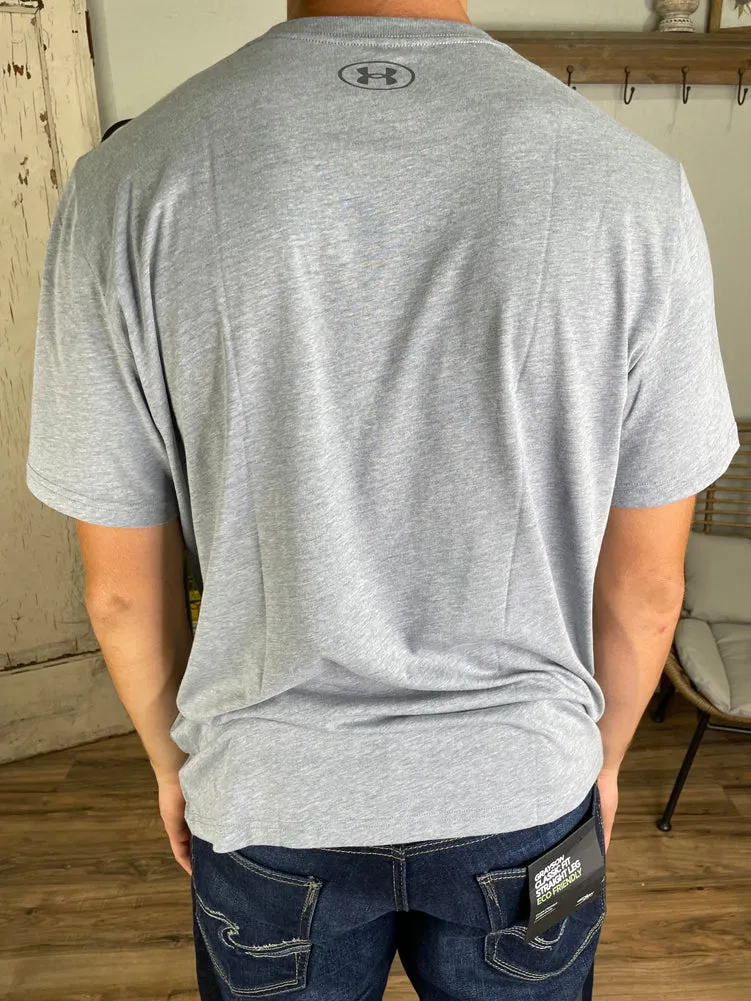 UA M Aportstyle Logo S/S in Grey by Under Armour
