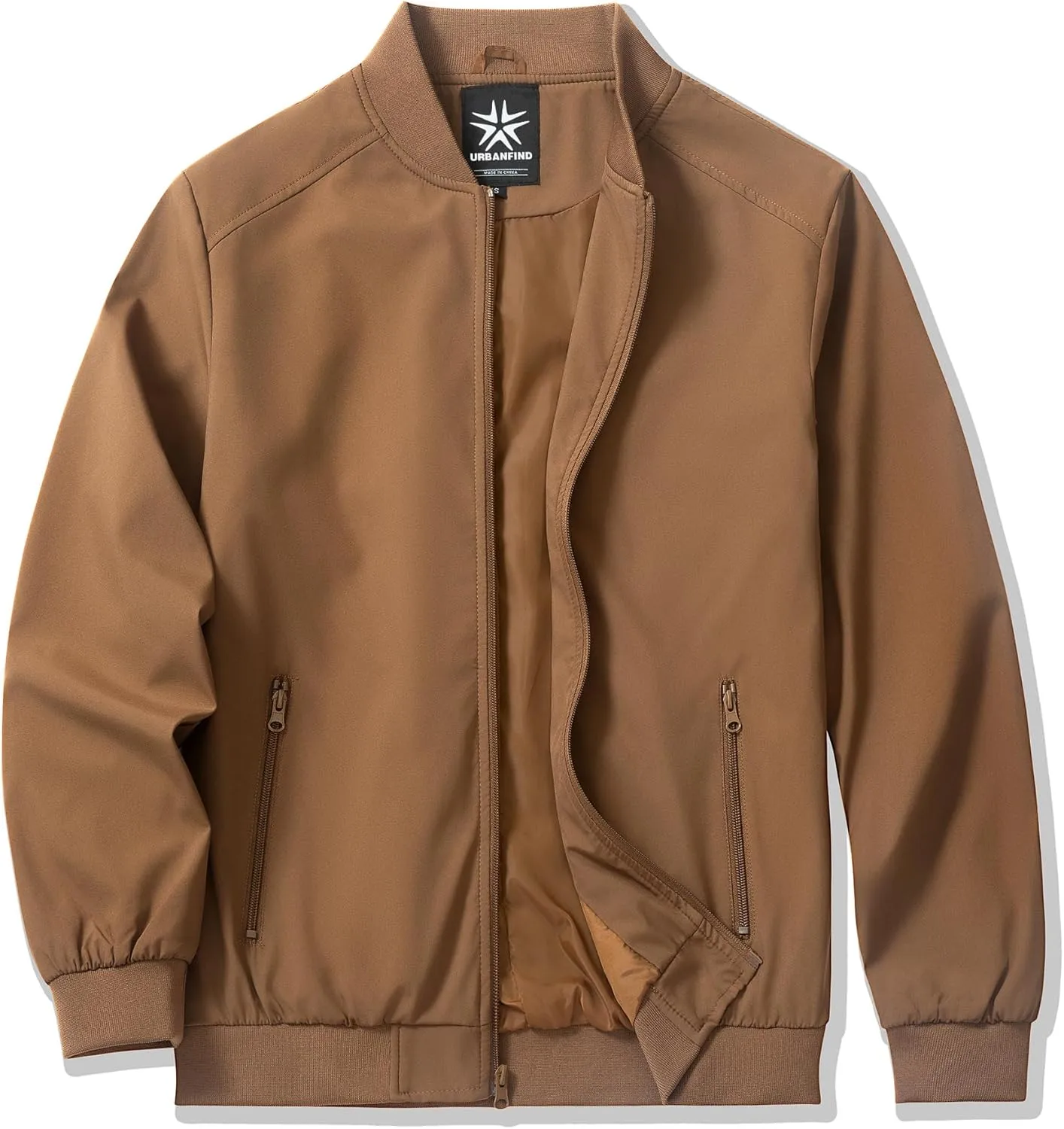 URBANFIND Men's Bomber Jackets Casual Lightweight Windbreaker Fashion Spring Fall Coats