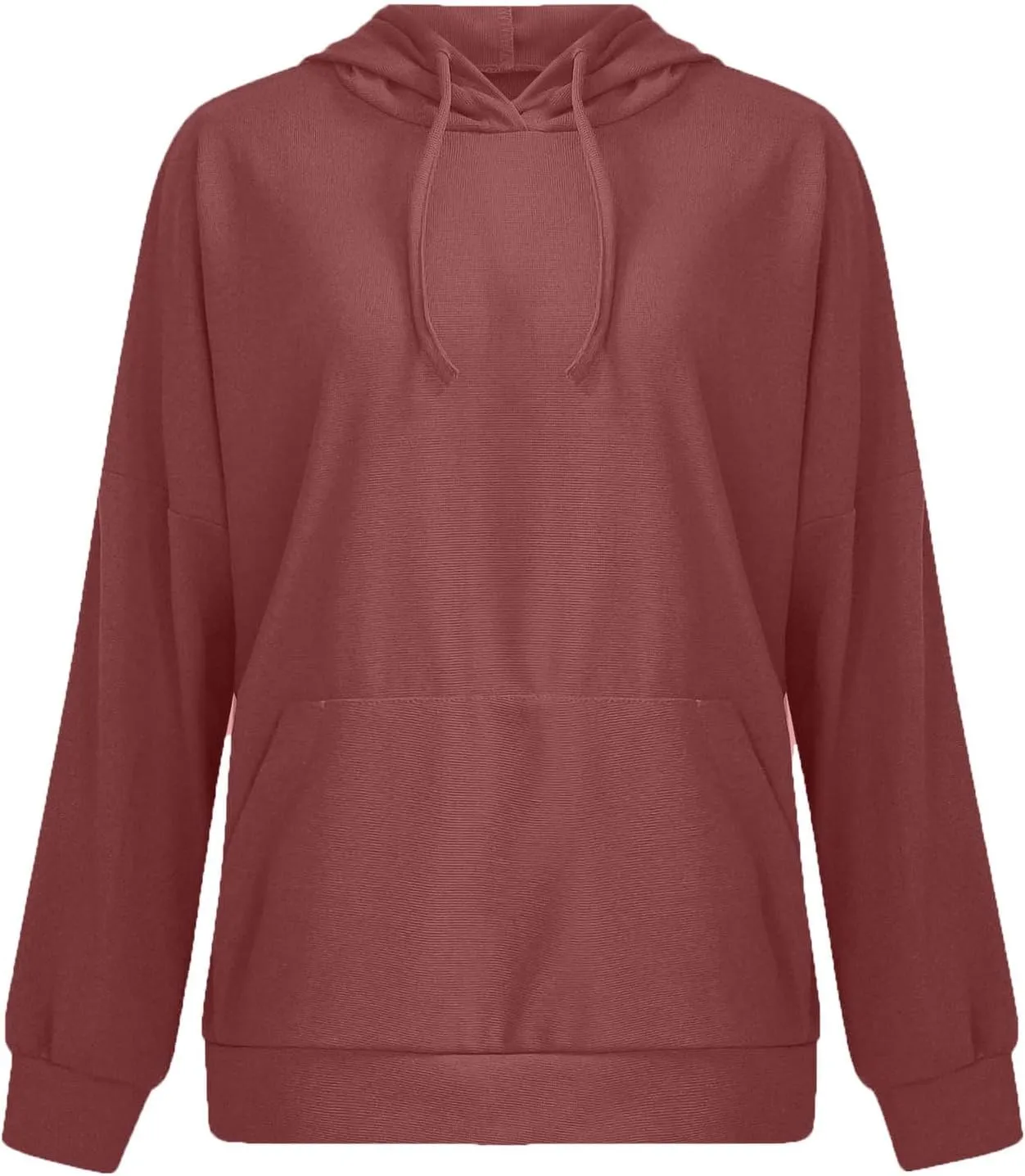 Women's 2025 Waffle Knit Hoodies Stylish Oversized Sweatshirts with Drawstring Hooded Lightweight Athletic Hoody Tops