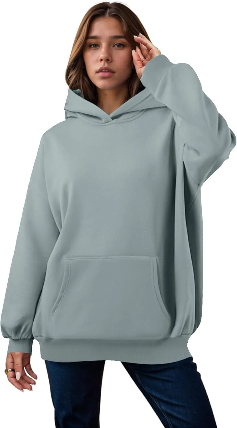Womens Oversized Sweatshirts Pullover Hoodies Fleece Sweaters Long Sleeve With Pockets Winter Fall Outfits Y2k Clothes